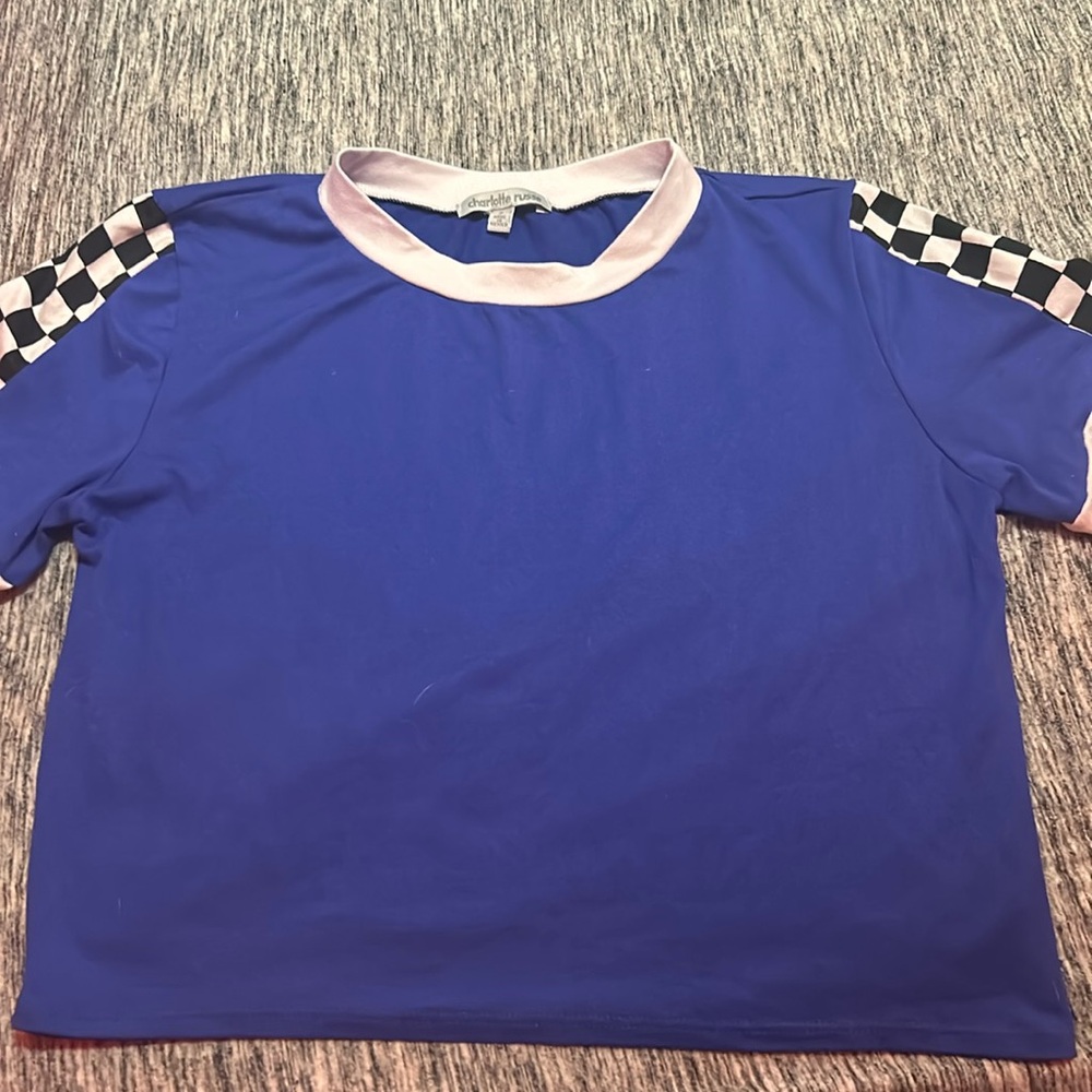 Checkered blue shirt